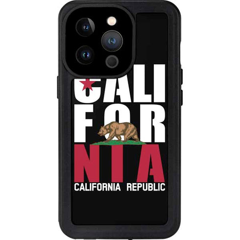 California Black Block iPhone 14 Pro Waterproof Case