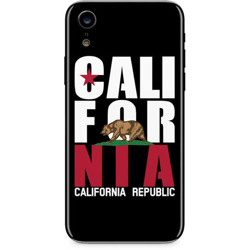 California Black Block iPhone XR Skin