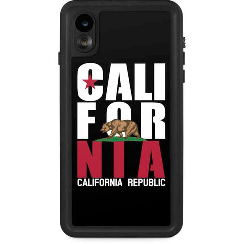 California Black Block iPhone XR Waterproof Case