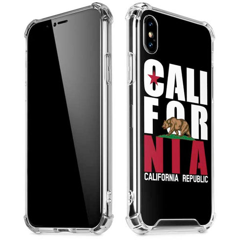 California Black Block iPhone XS Max Clear Case