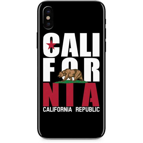 California Black Block iPhone XS Max Skin