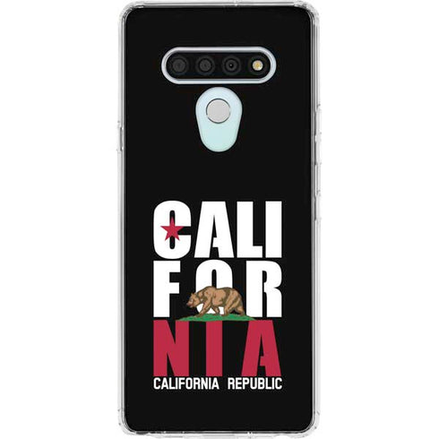 California Black Block LG Stylo 6 Clear Case