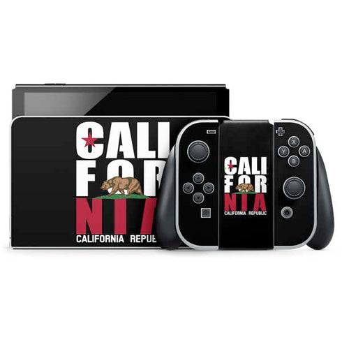 California Black Block Nintendo Switch OLED (2021) Skin