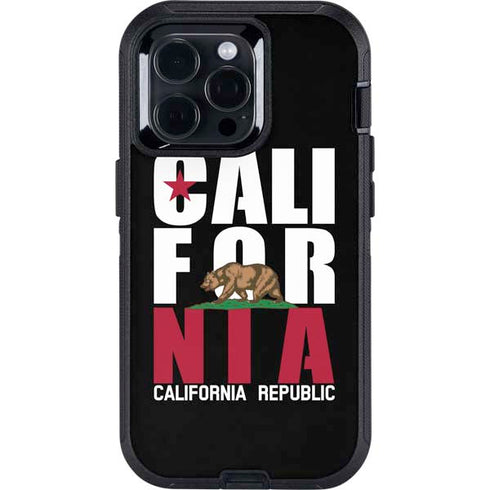 California Black Block Otterbox Defender iPhone Skin