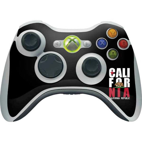 California Black Block Xbox 360 Wireless Controller Skin