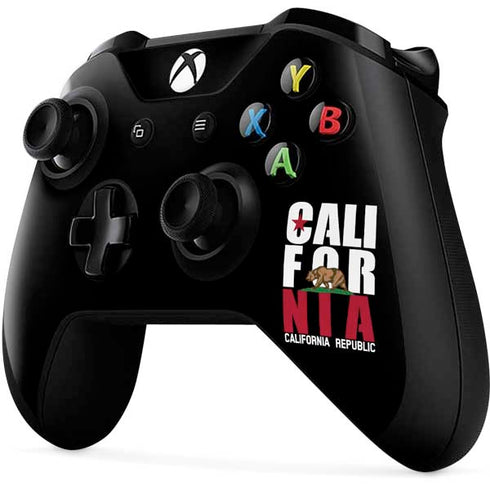 California Black Block Xbox One X Controller Skin