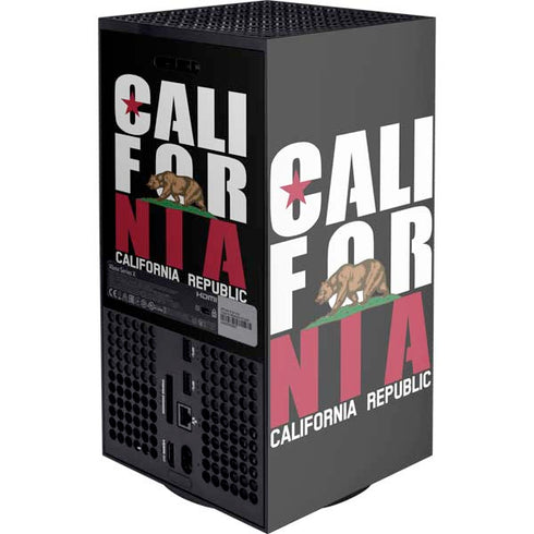 California Black Block Xbox Series X Console Skin