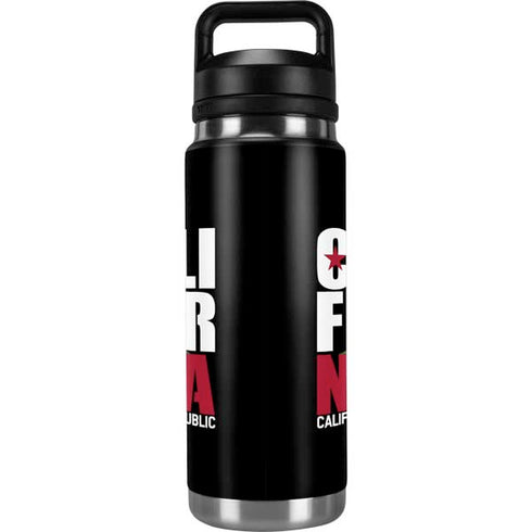 California Black Block YETI Rambler 26oz Bottle Skin