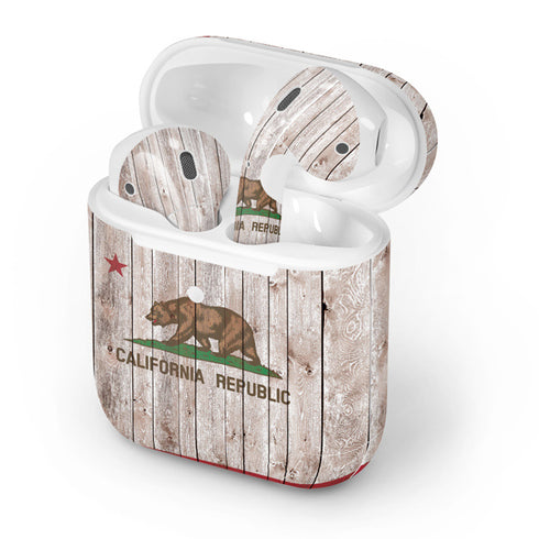 California Flag Dark Wood Apple AirPods 2 Skin