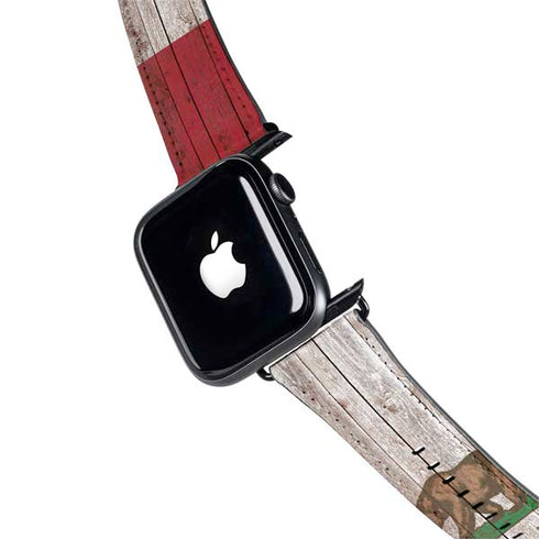 California Flag Dark Wood Apple Watch Band 38-40mm