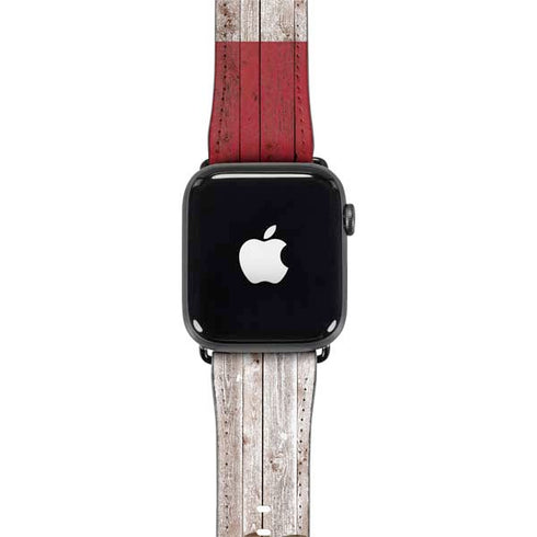 California Flag Dark Wood Apple Watch Band 42-44mm
