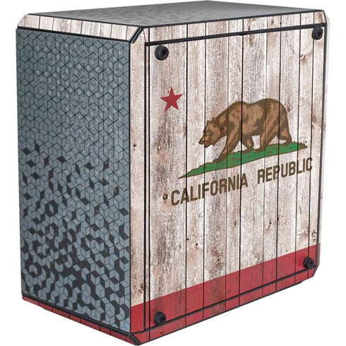 California Flag Dark Wood Cooler Master MasterBox Q300L Mini Tower Skin