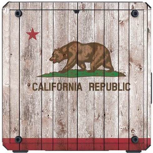 California Flag Dark Wood Cooler Master MasterBox Q300L Mini Tower Skin