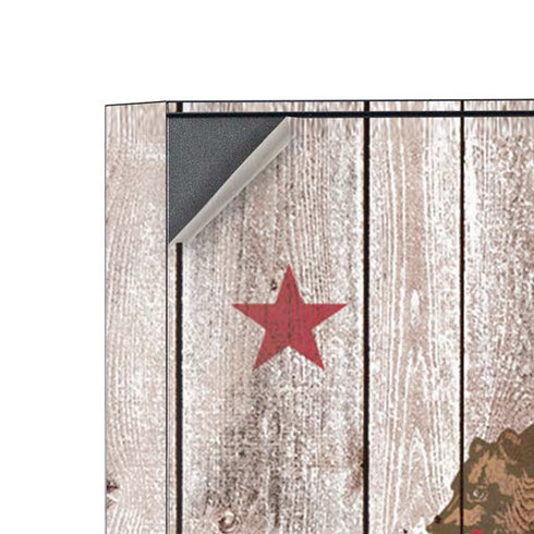 California Flag Dark Wood Corsair 4000D Tempered Glass Mid-Tower ATX Case Skin