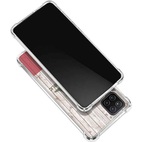 California Flag Dark Wood Galaxy A12 Clear Case