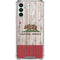 California Flag Dark Wood Galaxy A13 5G Clear Case