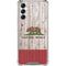 California Flag Dark Wood Galaxy A14 5G Clear Case