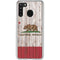 California Flag Dark Wood Galaxy A21 Clear Case