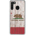 California Flag Dark Wood Galaxy A21 Clear Case