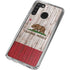 California Flag Dark Wood Galaxy A21 Clear Case