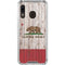 California Flag Dark Wood Galaxy A30 Clear Case