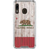California Flag Dark Wood Galaxy A30 Clear Case