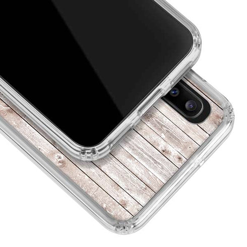 California Flag Dark Wood Galaxy A30 Clear Case