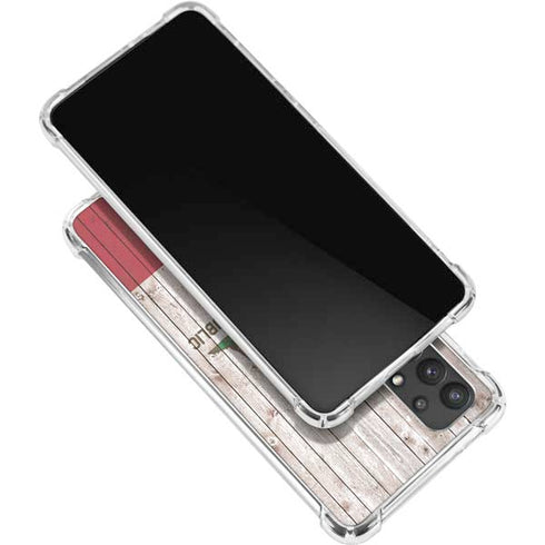 California Flag Dark Wood Galaxy A32 5G Clear Case