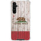 California Flag Dark Wood Galaxy A54 5G Clear Case