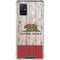California Flag Dark Wood Galaxy A71 5G Clear Case