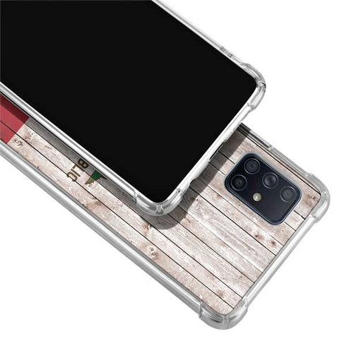 California Flag Dark Wood Galaxy A71 5G Clear Case