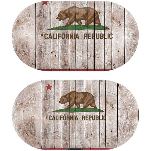California Flag Dark Wood Galaxy Buds Skin