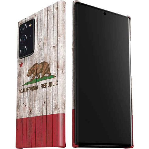 California Flag Dark Wood Galaxy Note20 Ultra 5G Lite Case