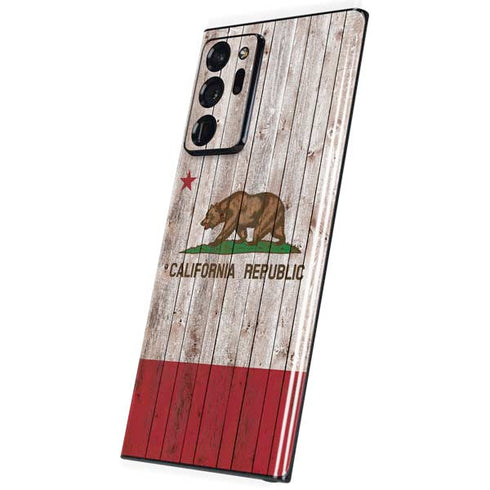 California Flag Dark Wood Galaxy Note20 Ultra 5G Skin