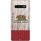 California Flag Dark Wood Galaxy S10 Plus Skin