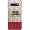 California Flag Dark Wood Galaxy S10 Skin