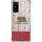 California Flag Dark Wood Galaxy S20 FE Clear Case