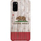 California Flag Dark Wood Galaxy S20 Lite Case