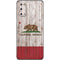 California Flag Dark Wood Galaxy S20 Skin