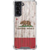 California Flag Dark Wood Galaxy S21 5G Clear Case