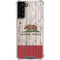 California Flag Dark Wood Galaxy S21 FE Clear Case