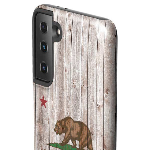 California Flag Dark Wood Galaxy S21 Plus 5G Pro Case