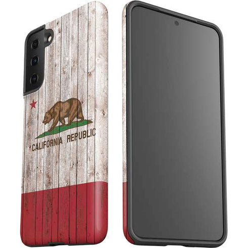 California Flag Dark Wood Galaxy S21 Plus 5G Pro Case