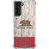 California Flag Dark Wood Galaxy S22 Clear Case