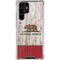 California Flag Dark Wood Galaxy S22 Ultra Clear Case