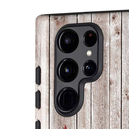 California Flag Dark Wood Galaxy S22 Ultra Pro Case