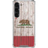 California Flag Dark Wood Galaxy S23 Clear Case