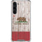 California Flag Dark Wood Galaxy S23 Plus Clear Case