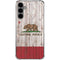 California Flag Dark Wood Galaxy S24 Plus Clear Case