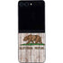 California Flag Dark Wood Galaxy Z Flip5 5G Skin